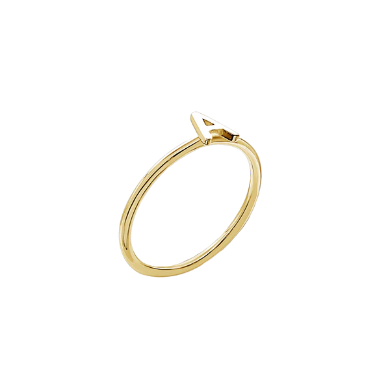 14K Initial Stackable Ring