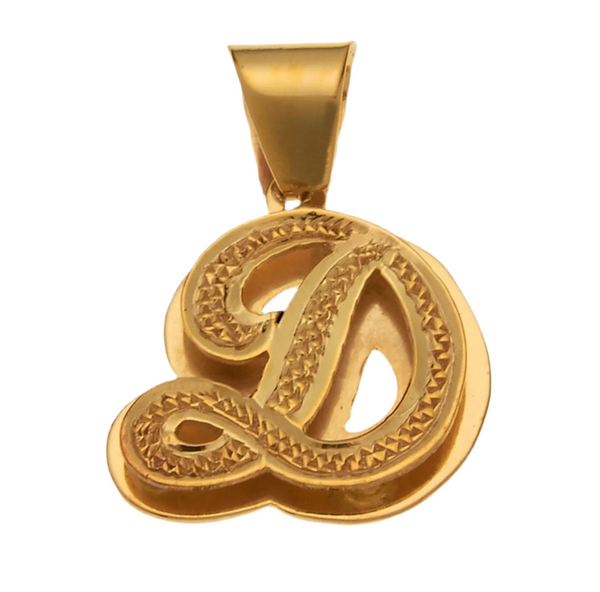 14K Gold Initial Pendant