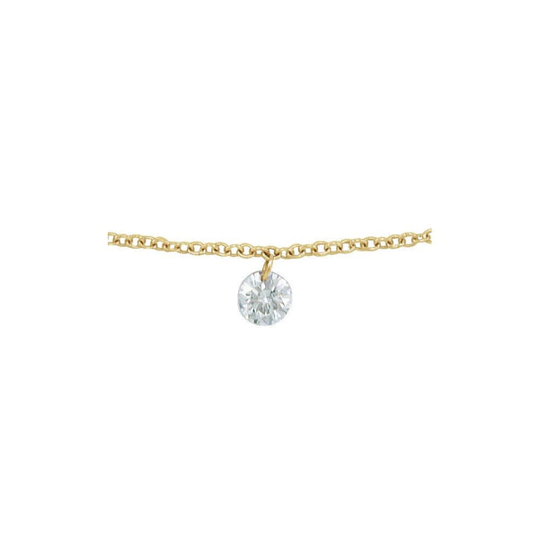 1/6 CT Natural Diamond Solitaire Anklet